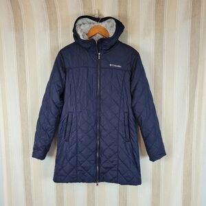 Columbia Copper Crest Long Jacket‎ Coat Blue Size Medium